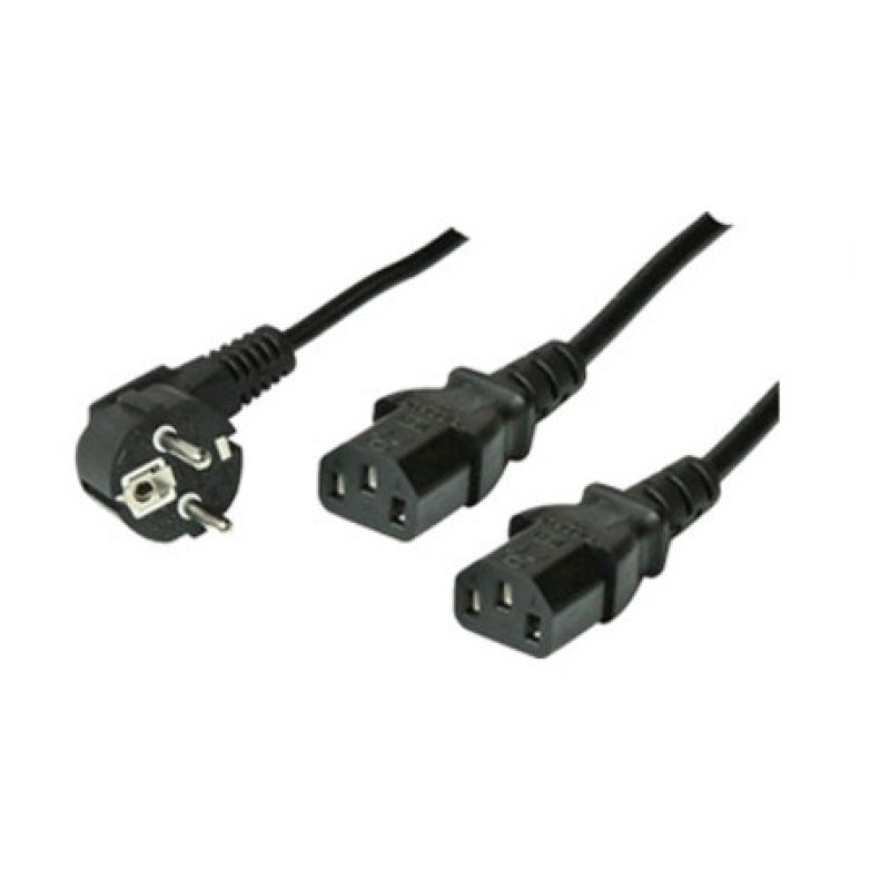 shiverpeaks BASIC-S Câble d'alimentation Y, noir, 1,8 m