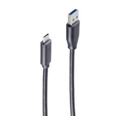 shiverpeaks BS77141-1.0 câble USB USB 3.2 Gen 1 (3.1 Gen 1) 1 m USB C USB A Noir