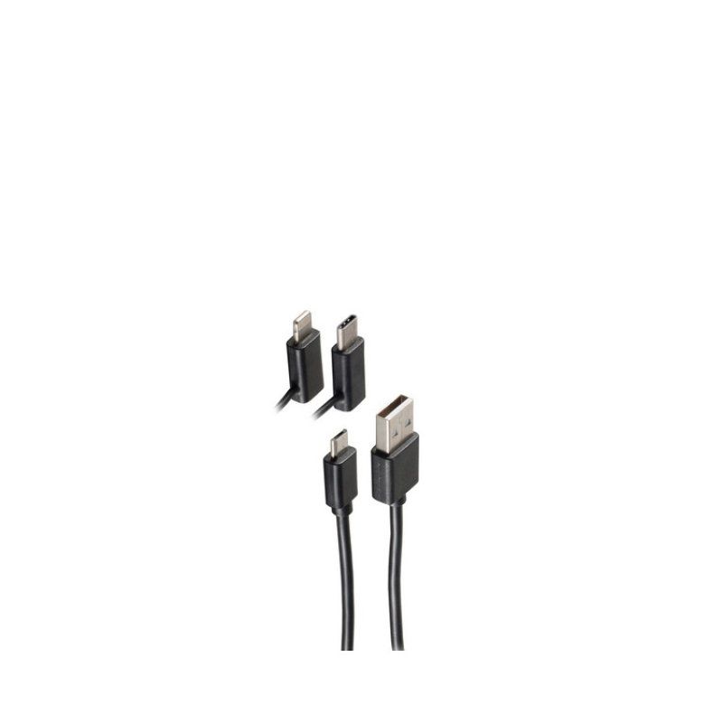shiverpeaks BS14-15025 USB cable USB 2.0 1 m USB A Micro-USB B Black