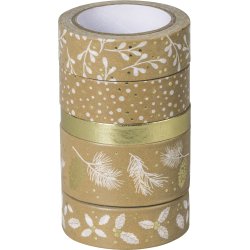 HEYDA 203584527 scotch adhésif décoratif 5 m Or, Naturel, Blanc