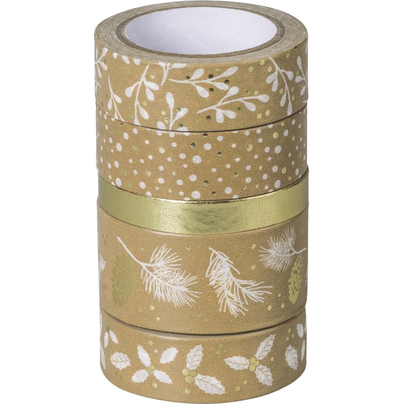 HEYDA 203584527 craft tape 5 m Gold, Natural, White