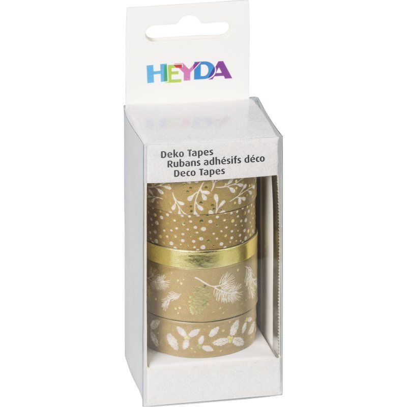 HEYDA 203584527 scotch adhésif décoratif 5 m Or, Naturel, Blanc