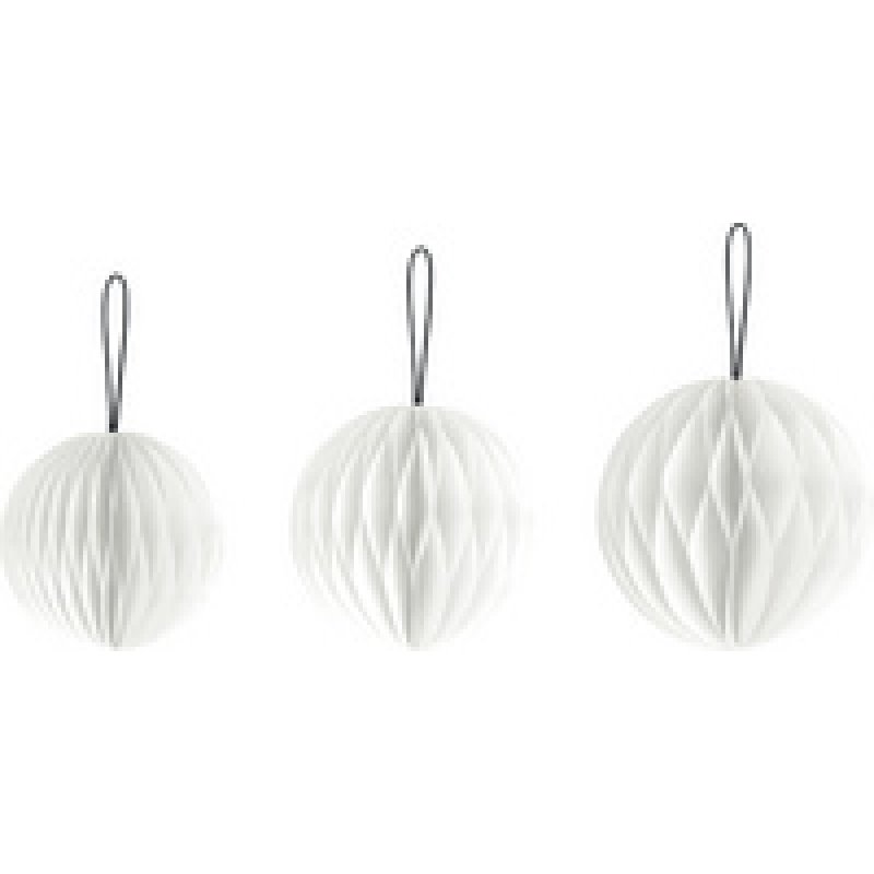 HEYDA Set décoration "Balle en nid d'abeille", blanc