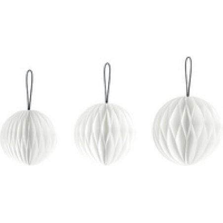 HEYDA Set décoration "Balle en nid d'abeille", blanc