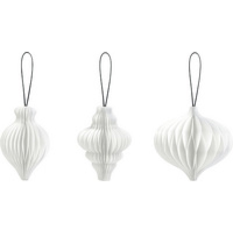 HEYDA Set décoration "Goutte en nid d'abeille", blanc