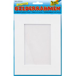 folia Kit cadre photo à réaliser soi-même, en carton, blanc