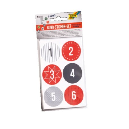 folia Stickers de Noel "CALENDRIER DE L'AVENT", assorti