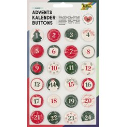 folia "Buttons" pour calendrier de l'Avent, en tôle