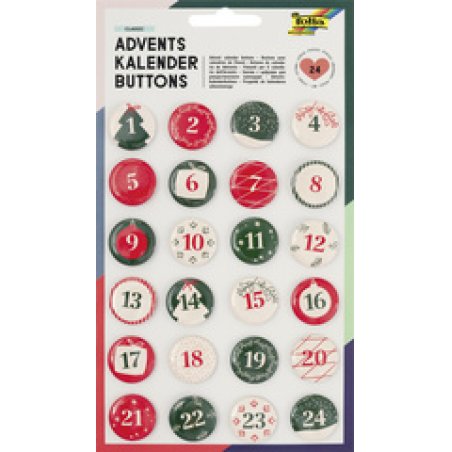 folia "Buttons" pour calendrier de l'Avent, en tôle