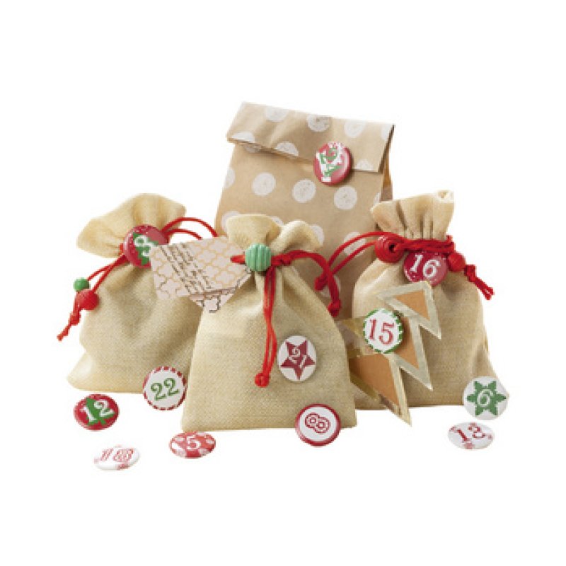 folia "Buttons" pour calendrier de l'Avent, en tôle