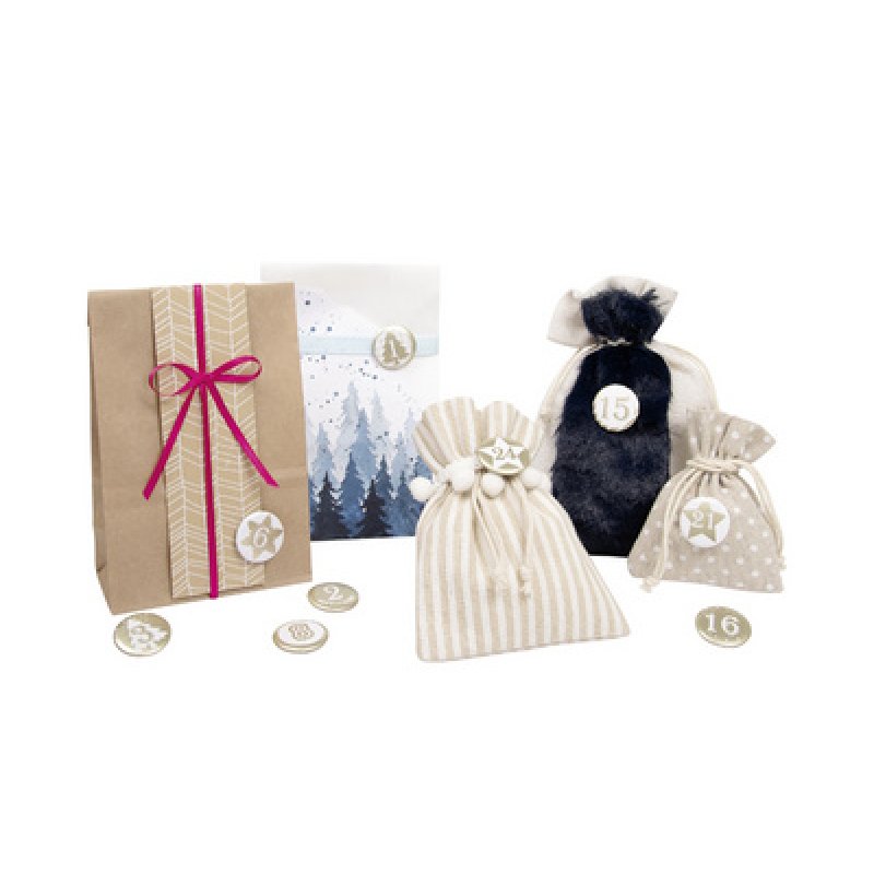 folia "Buttons" pour calendrier de l'Avent, en tôle