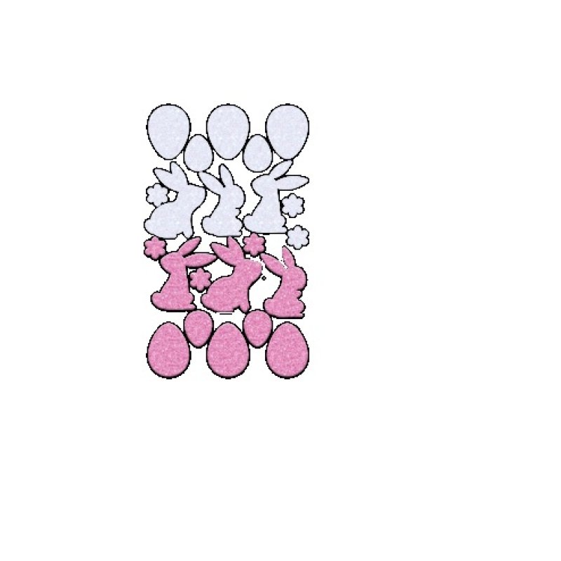 folia Sticker pailleté caoutchouc mousse "Printemps"