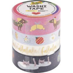 folia Ruban adhésif décoratif Washi-Tape Noël FALALA, set 4
