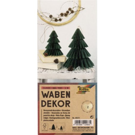 folia Décoration alvéolée CLASSIC XMAS TREE, set de 2