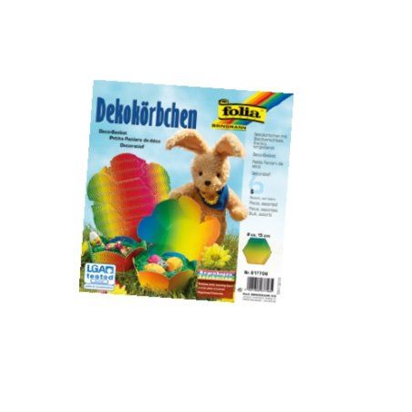 folia Panier déco en carton arc-en-ciel, diamètre: 150 mm