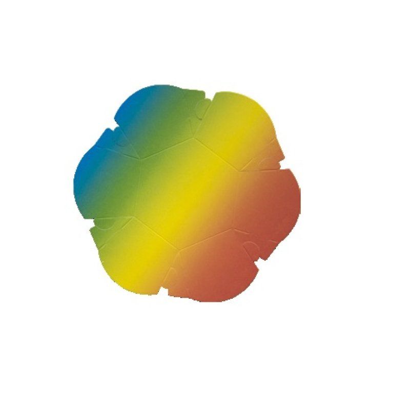 folia Panier déco en carton arc-en-ciel, diamètre: 150 mm