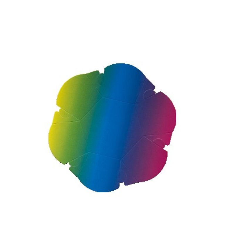 folia Panier déco en carton arc-en-ciel, diamètre: 150 mm