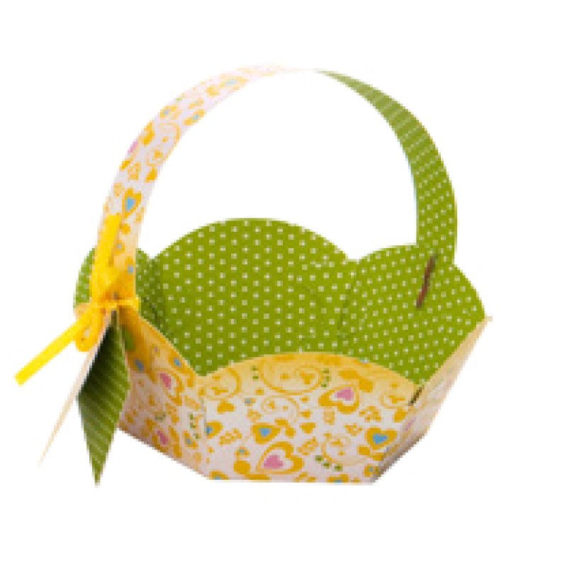 folia Panier pour cadeaux en carton imprimé, diamètre 115 mm