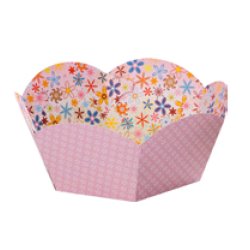 folia Panier pour cadeaux en carton imprimé, diamètre 145 mm