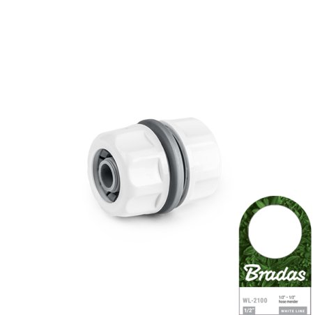 Bradas Connecteur de tuyau WHITE LINE, 1/2", blanc