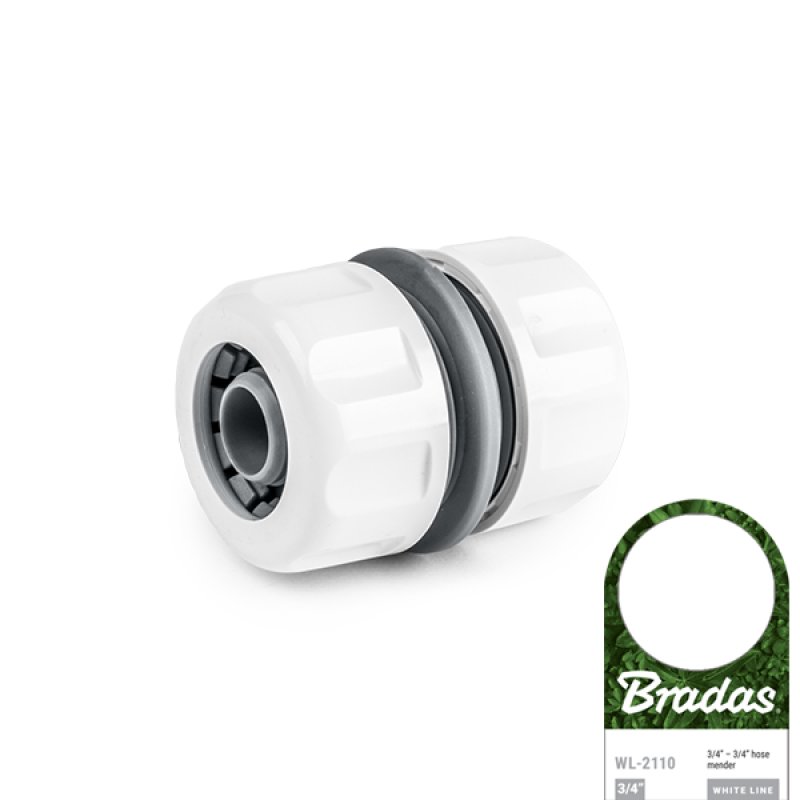Bradas Connecteur de tuyau WHITE LINE, 3/4", blanc