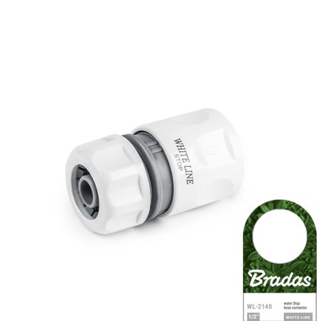 Bradas Raccord de tuyau femelle WHITE LINE, aquastop, 1/2"