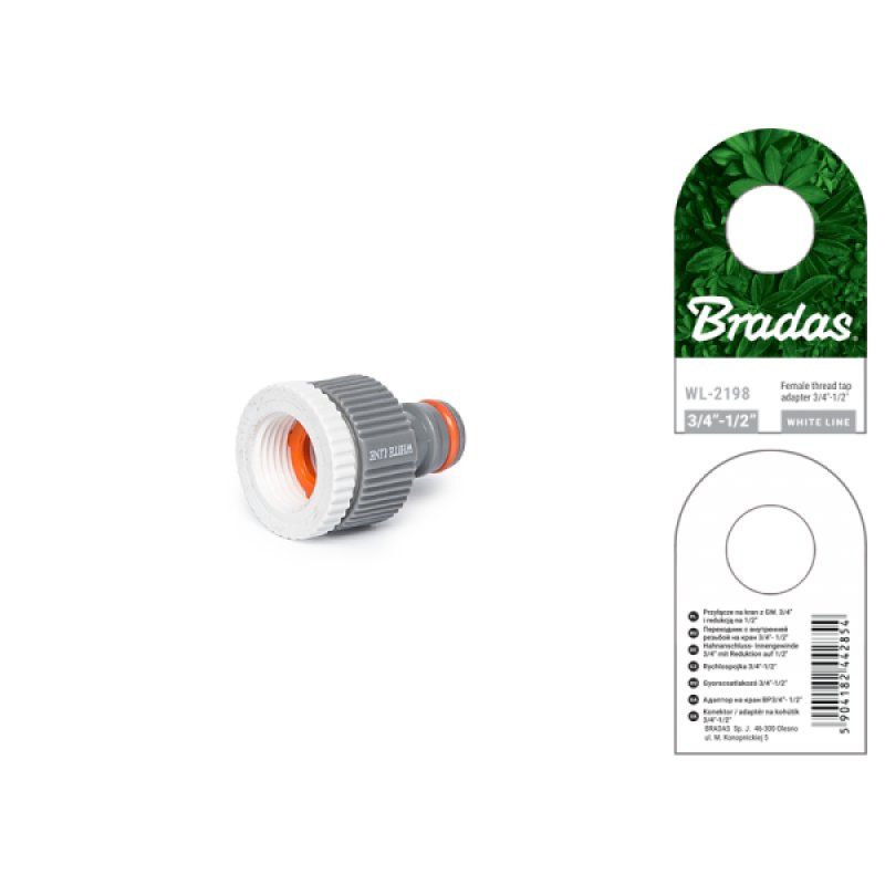 Bradas Nez de robinet WHITE LINE, 1/2" 3/4", gris/blanc