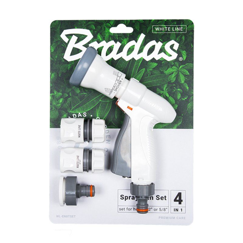 Bradas Kit de douchette de jardin SUPER SPRAY, gris/blanc