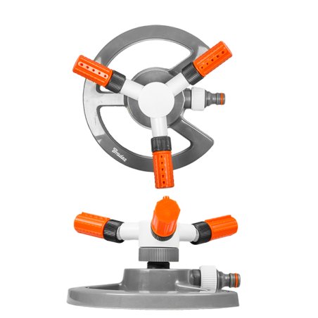 Bradas Arroseur à 3 branches WHITE LINE, gris/blanc/orange