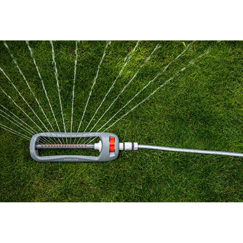 Bradas Arroseur oscillant WHITE LINE, 16 buses, gris/orange