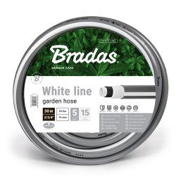 Bradas Tuyau d'arrosage WHITE LINE, 3/4", argent/blanc, 20 m