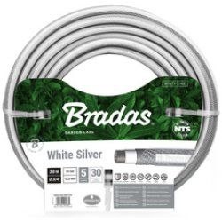 Bradas Tuyau d'arrosage NTS WHITE SILVER, 1/2", 20 m