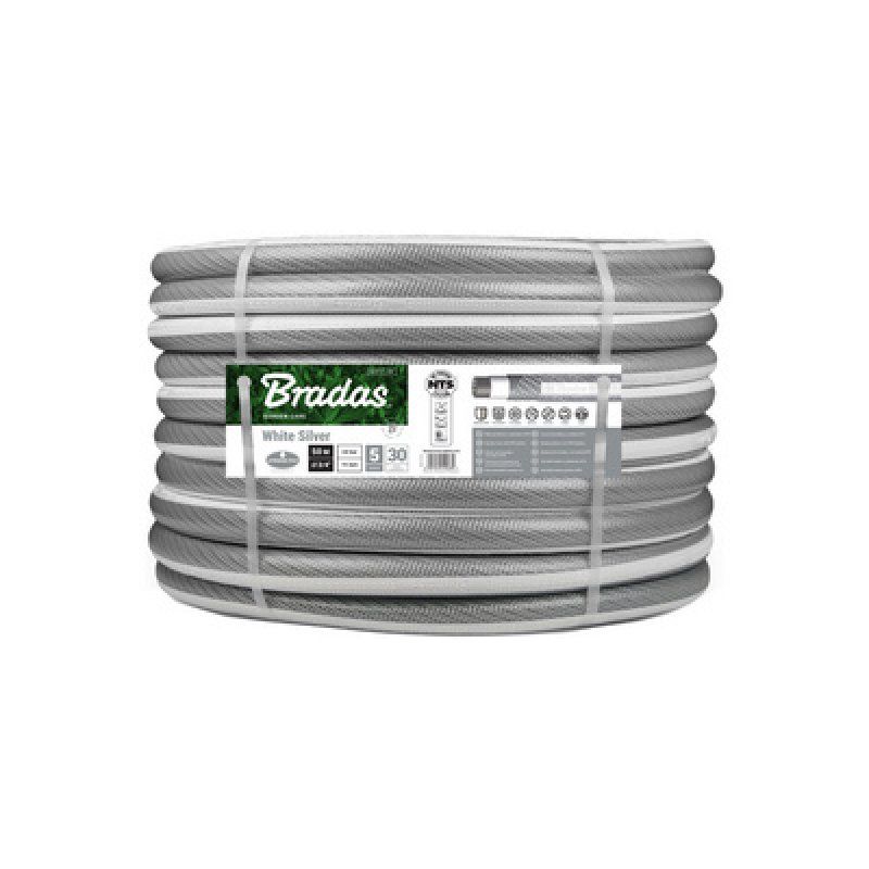 Bradas Tuyau d'arrosage NTS WHITE SILVER, 1/2", 20 m