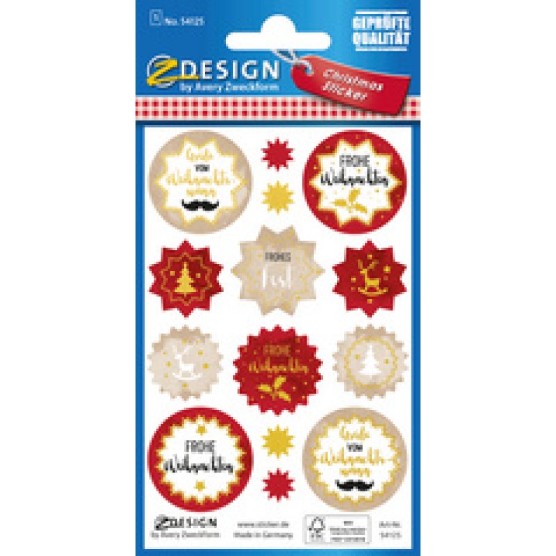 AVERY Zweckform ZDesign Weihnachts-Sticker "Wünsche"