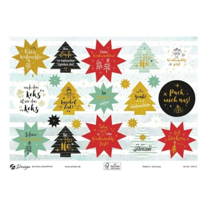 AVERY Zweckform ZDesign Trend Sticker WEIHNACHTEN