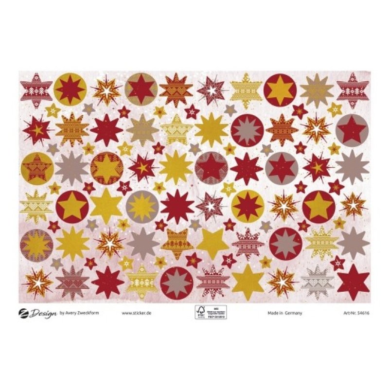 Avery 54616 decorative sticker Paper Multicolour Removable