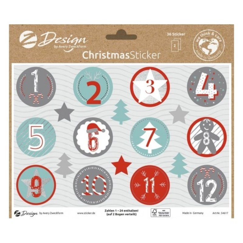 AVERY Zweckform ZDesign Sticker tendance NOEL