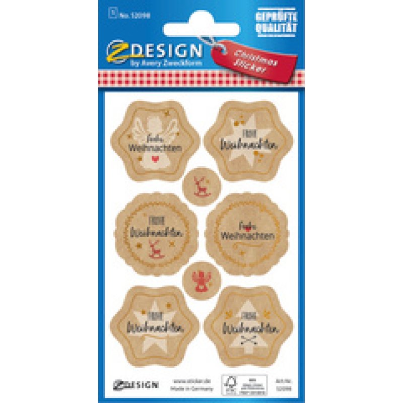 AVERY Zweckform ZDesign Weihnachts-Sticker Gruß schwarz/gold