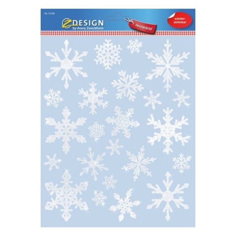 Avery 52298 decorative sticker Foil White Removable 23 pc(s)