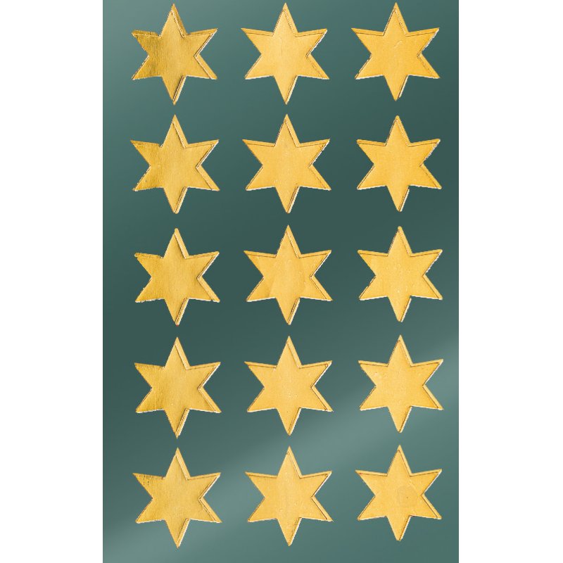 AVERY Zweckform ZDesign Stickers de Noël "étoiles", or