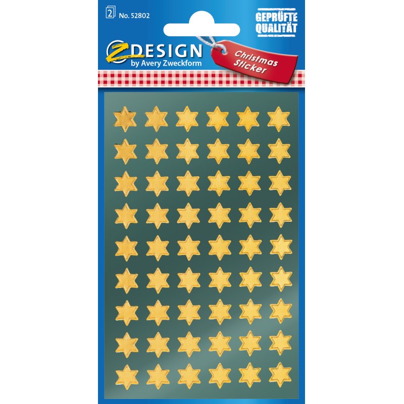 Avery 52802 self-adhesive label Permanent Gold 108 pc(s)