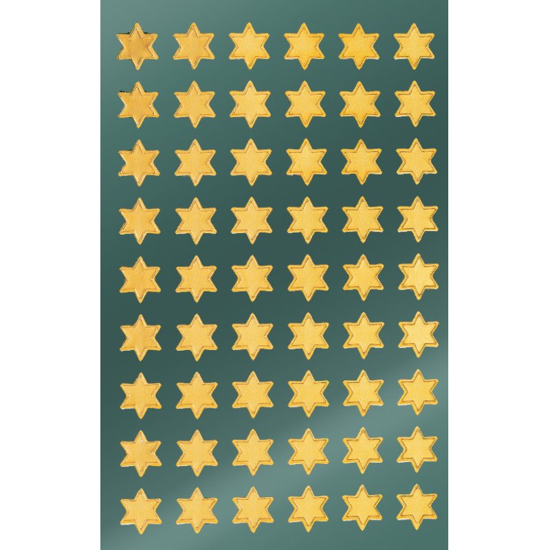 AVERY Zweckform ZDesign Stickers de Noël "étoiles", or