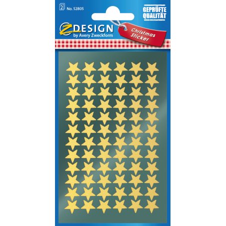 Avery 52805 autocollant décoratif Papier Or Permanent 144 pièce(s)