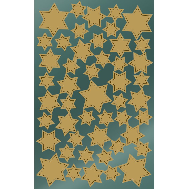 AVERY Zweckform ZDesign Stickers de Noël "étoiles", or