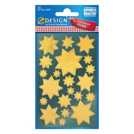 Avery 52807 autocollant décoratif Papier Or 42 pièce(s)