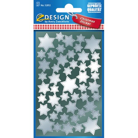 Avery 52812 autocollant décoratif Papier Argent Permanent 96 pièce(s)