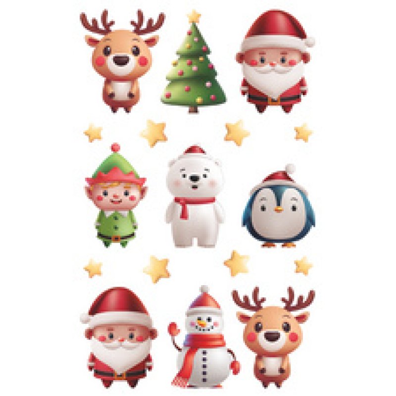 ZDesign Stickers de Noël "Personnages étincelants"