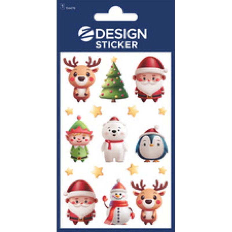 ZDesign Stickers de Noël "Personnages étincelants"