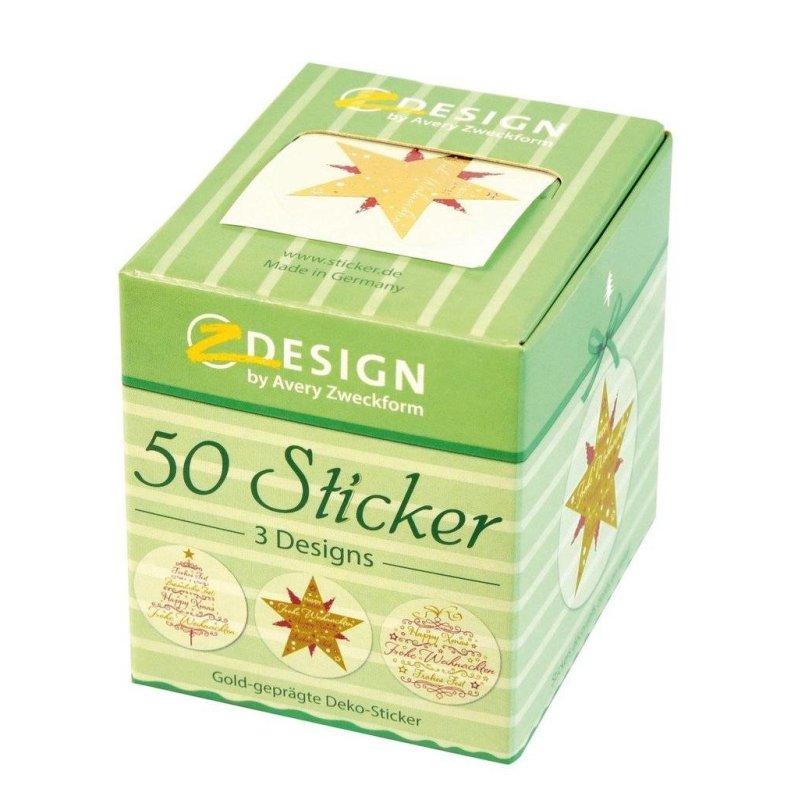Avery 56825 decorative sticker Foil Multicolour Permanent 50 pc(s)