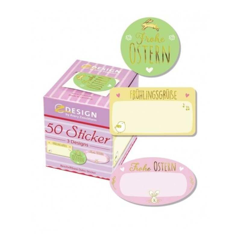 Avery 56857 autocollant décoratif Papier Multicolore Amovible 50 pièce(s)